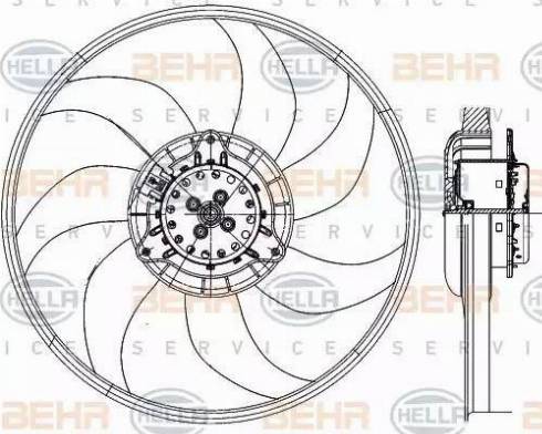 HELLA 8EW 351 150-681 - Ventilator, hladjenje motora www.molydon.hr