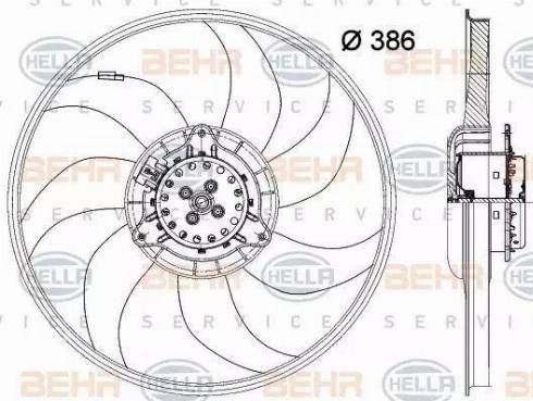 HELLA 8EW 351 150-671 - Ventilator, hladjenje motora www.molydon.hr