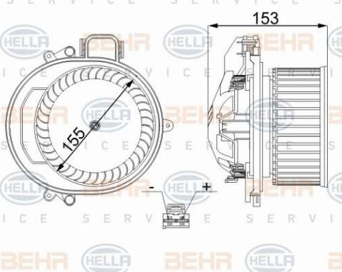 HELLA 8EW 351 150-754 - Ventilator kabine/unutrasnjeg prostora www.molydon.hr