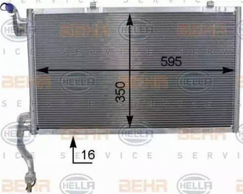 HELLA 8FC 351 000-441 - Kondenzator, klima-Uređaj www.molydon.hr