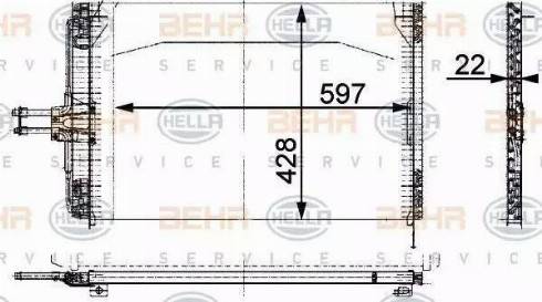 HELLA 8FC 351 035-461 - Kondenzator, klima-Uređaj www.molydon.hr