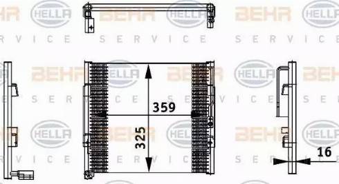 HELLA 8FC 351 035-731 - Kondenzator, klima-Uređaj www.molydon.hr