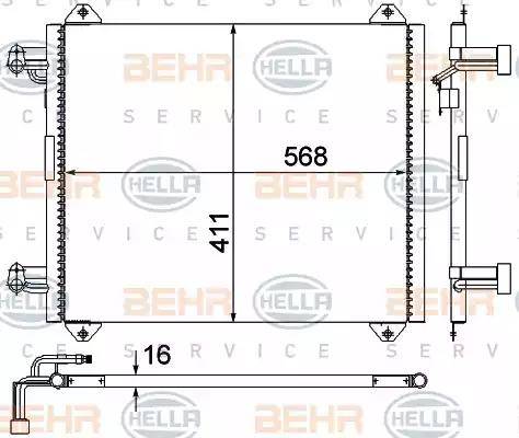 HELLA 8FC 351 038-554 - Kondenzator, klima-Uređaj www.molydon.hr