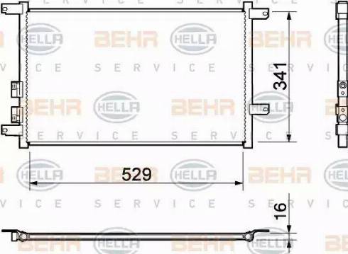 HELLA 8FC 351 037-451 - Kondenzator, klima-Uređaj www.molydon.hr