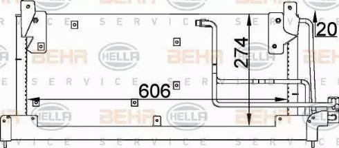 HELLA 8FC 351 037-591 - Kondenzator, klima-Uređaj www.molydon.hr