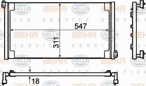 HELLA 8FC 351 304-301 - Kondenzator, klima-Uređaj www.molydon.hr