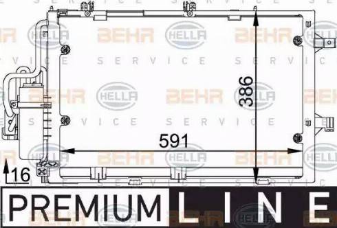 HELLA 8FC 351 300-601 - Kondenzator, klima-Uređaj www.molydon.hr