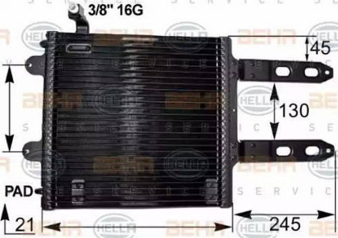 HELLA 8FC 351 300-161 - Kondenzator, klima-Uređaj www.molydon.hr