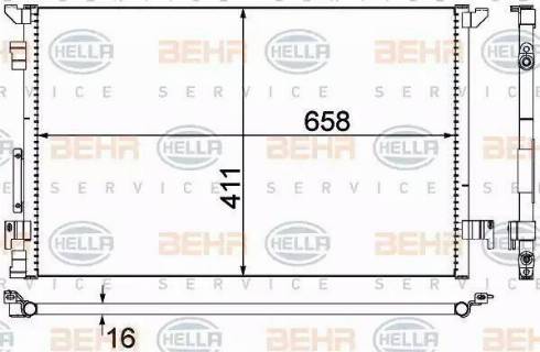 HELLA 8FC 351 300-304 - Kondenzator, klima-Uređaj www.molydon.hr