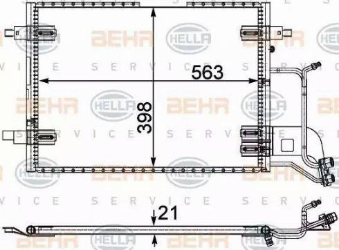 HELLA 8FC 351 301-401 - Kondenzator, klima-Uređaj www.molydon.hr