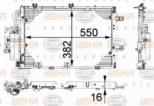 HELLA 8FC 351 301-194 - Kondenzator, klima-Uređaj www.molydon.hr