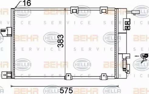 HELLA 8FC 351 301-244 - Kondenzator, klima-Uređaj www.molydon.hr