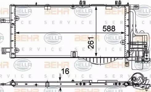 HELLA 8FC 351 301-204 - Kondenzator, klima-Uređaj www.molydon.hr