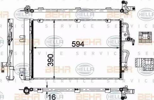 HELLA 8FC 351 301-764 - Kondenzator, klima-Uređaj www.molydon.hr