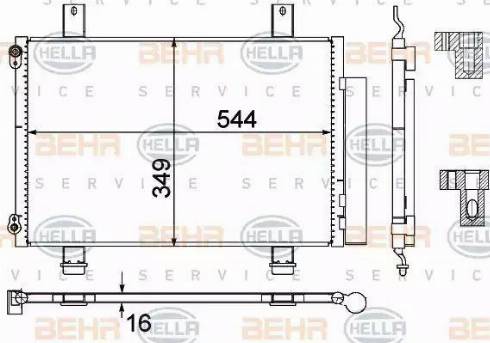 HELLA 8FC 351 303-494 - Kondenzator, klima-Uređaj www.molydon.hr