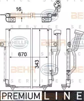 HELLA 8FC 351 303-621 - Kondenzator, klima-Uređaj www.molydon.hr