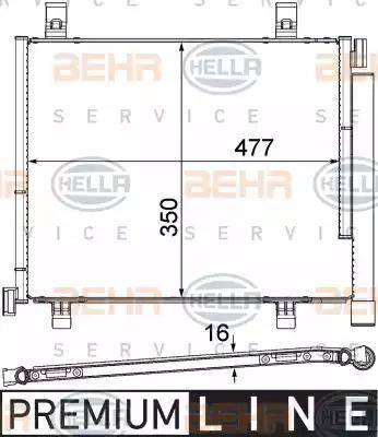 HELLA 8FC 351 319-601 - Kondenzator, klima-Uređaj www.molydon.hr