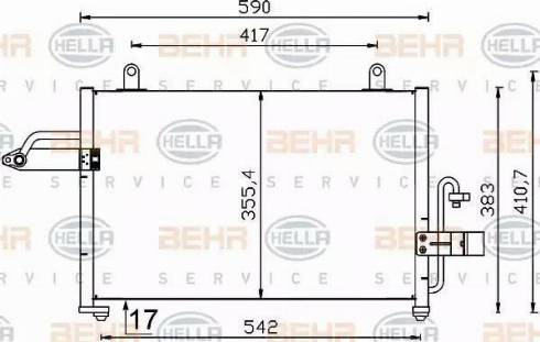 HELLA 8FC 351 319-181 - Kondenzator, klima-Uređaj www.molydon.hr