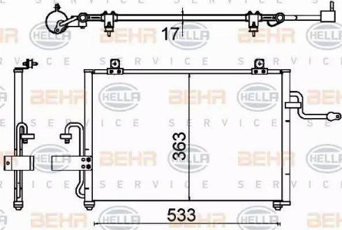 HELLA 8FC 351 310-731 - Kondenzator, klima-Uređaj www.molydon.hr