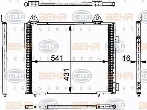 HELLA 8FC 351 317-741 - Kondenzator, klima-Uređaj www.molydon.hr