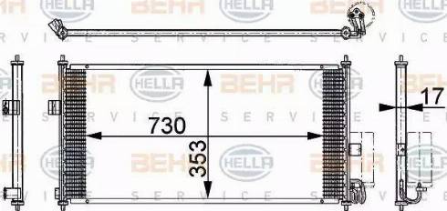 HELLA 8FC 351 317-751 - Kondenzator, klima-Uređaj www.molydon.hr