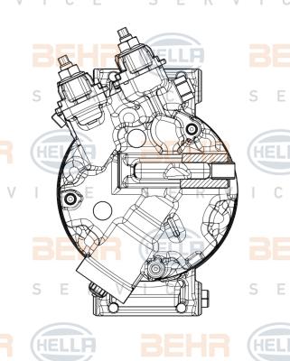 HELLA 8FK 351 009-471 - Kompresor, klima-Uređaj www.molydon.hr