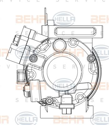 HELLA 8FK 351 008-091 - Kompresor, klima-Uređaj www.molydon.hr