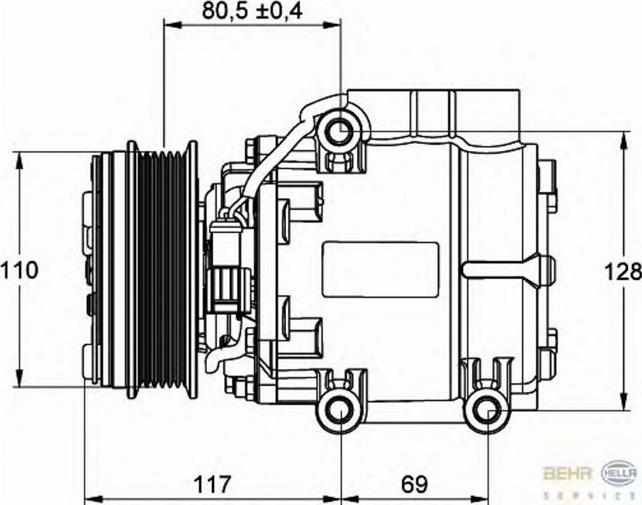 HELLA 8FK 351 109-201 - Kompresor, klima-Uređaj www.molydon.hr