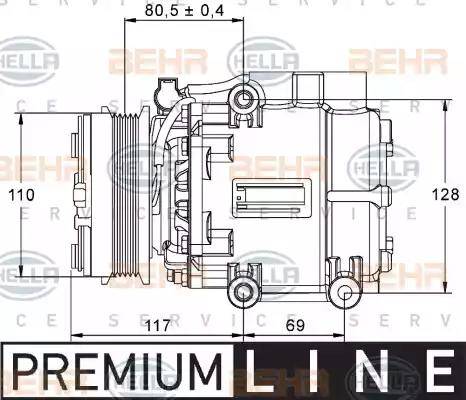 HELLA 8FK 351 113-411 - Kompresor, klima-Uređaj www.molydon.hr