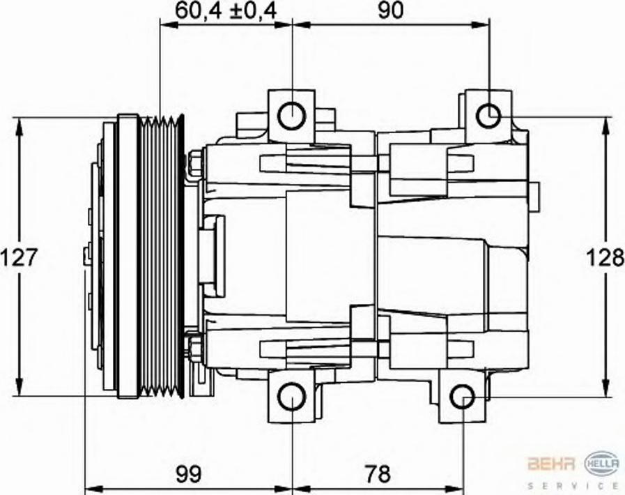 HELLA 8FK 351 113-081 - Kompresor, klima-Uređaj www.molydon.hr