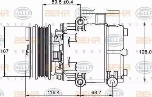 HELLA 8FK 351 334-101 - Kompresor, klima-Uređaj www.molydon.hr