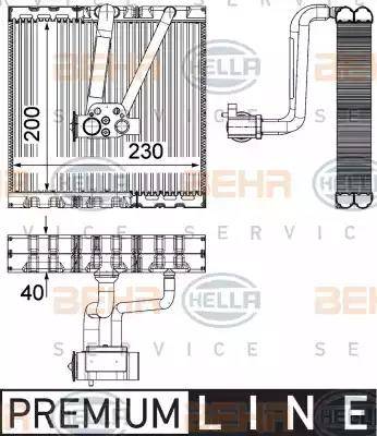 HELLA 8FV 351 330-711 - Isparivač, klima-Uređaj www.molydon.hr