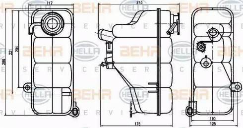 HELLA 8MA 376 755-191 - Ekspanziona posuda , rashladna tekućina www.molydon.hr