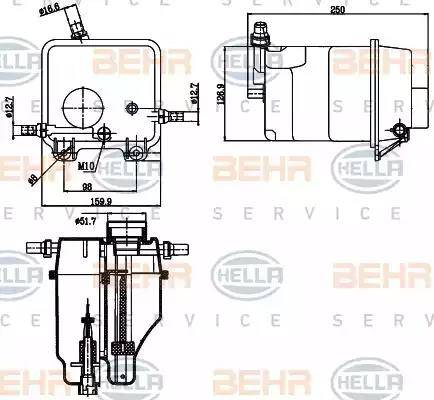 HELLA 8MA 376 755-211 - Ekspanziona posuda , rashladna tekućina www.molydon.hr