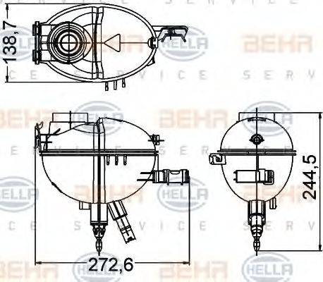 HELLA 8MA 376 789-771 - Ekspanziona posuda , rashladna tekućina www.molydon.hr