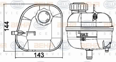 HELLA 8MA 376 737-184 - Ekspanziona posuda , rashladna tekućina www.molydon.hr