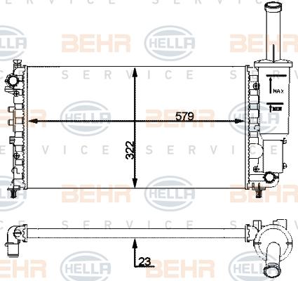 HELLA 8MK 376 901-081 - Hladnjak, hladjenje motora www.molydon.hr