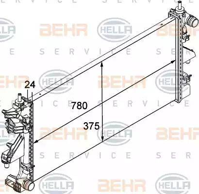 HELLA 8MK 376 745-034 - Hladnjak, hladjenje motora www.molydon.hr