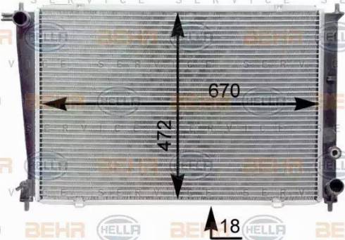 HELLA 8MK 376 763-091 - Hladnjak, hladjenje motora www.molydon.hr