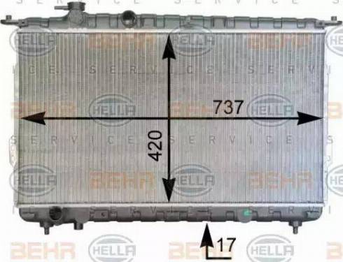 HELLA 8MK 376 762-481 - Hladnjak, hladjenje motora www.molydon.hr