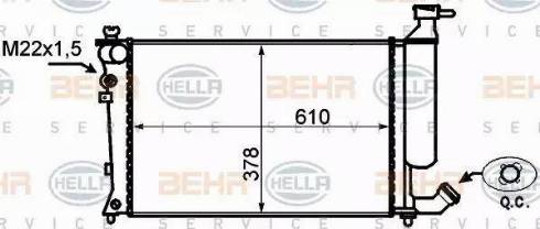 HELLA 8MK 376 767-021 - Hladnjak, hladjenje motora www.molydon.hr