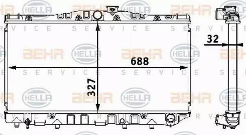 HELLA 8MK 376 708-181 - Hladnjak, hladjenje motora www.molydon.hr