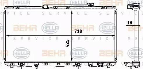 HELLA 8MK 376 708-361 - Hladnjak, hladjenje motora www.molydon.hr