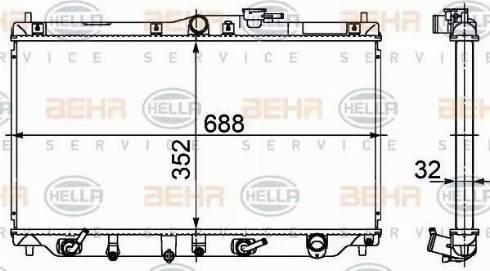 HELLA 8MK 376 708-311 - Hladnjak, hladjenje motora www.molydon.hr