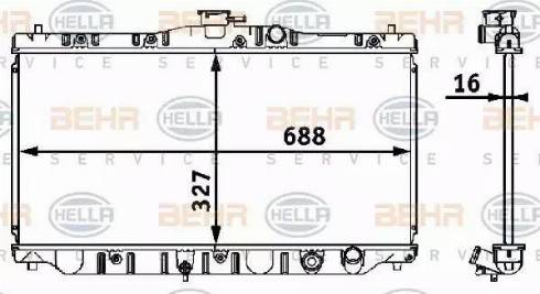 HELLA 8MK 376 708-211 - Hladnjak, hladjenje motora www.molydon.hr