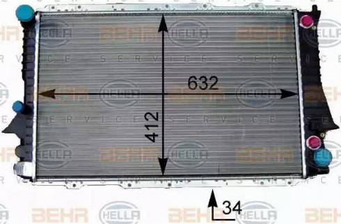 HELLA 8MK 376 714-001 - Hladnjak, hladjenje motora www.molydon.hr