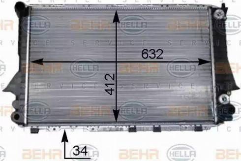 HELLA 8MK 376 715-264 - Hladnjak, hladjenje motora www.molydon.hr