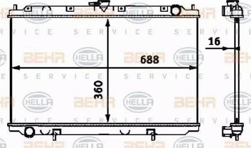 HELLA 8MK 376 718-491 - Hladnjak, hladjenje motora www.molydon.hr