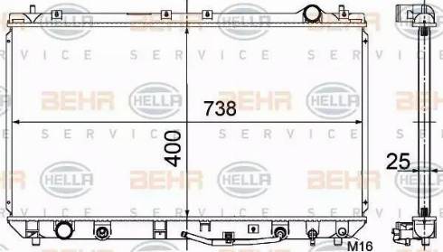 HELLA 8MK 376 718-551 - Hladnjak, hladjenje motora www.molydon.hr