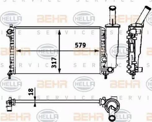 HELLA 8MK 376 718-581 - Hladnjak, hladjenje motora www.molydon.hr